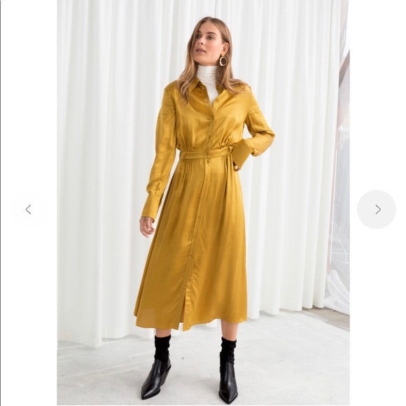 & Other Stories Gold Dress - Picture 2 of 2